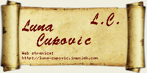 Luna Čupović vizit kartica